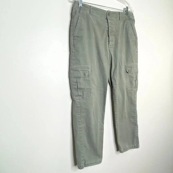 ASOS Design Army Olive Green Cargo Pants W32 L30 Utility Style Pockets Relaxed - Picture 5 of 11